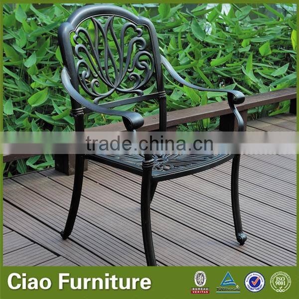 Elizabeth style courtyard 5 pcs cast aluminum patio furniture