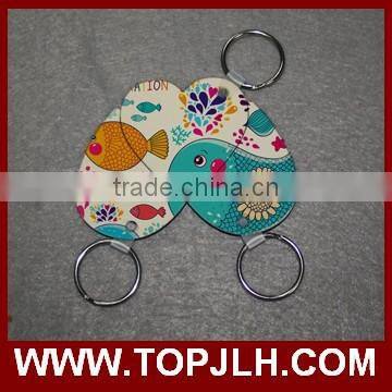 Heat transfer press keyring cheap custom wood keychain