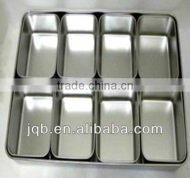 wholesale high quality multifunctional stainless steel spice box/condiment dispenser box with lid
