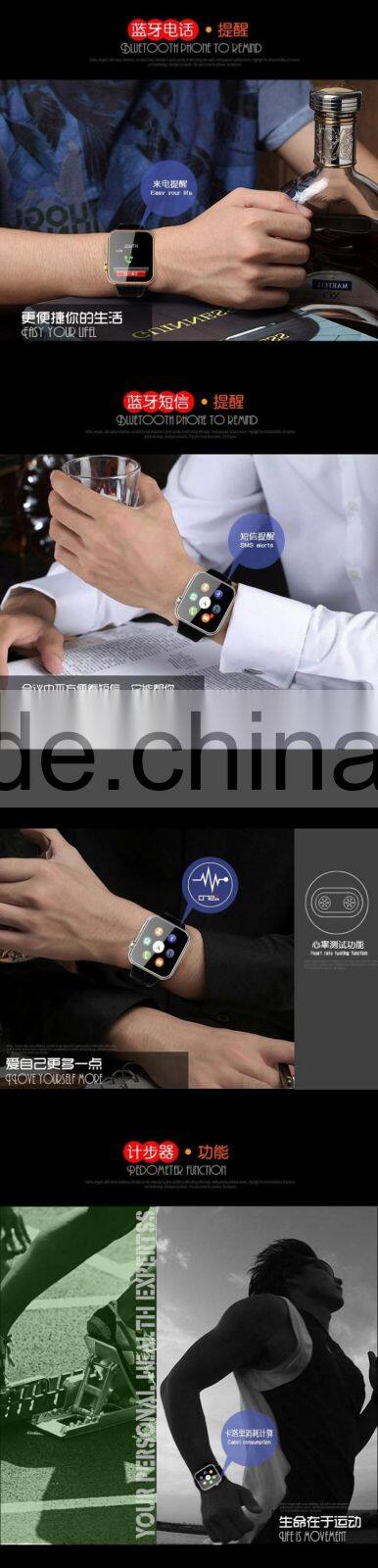 2015 New Smart watch A9 Bluetooth Smart watch for Apple iPhone & Android Phone