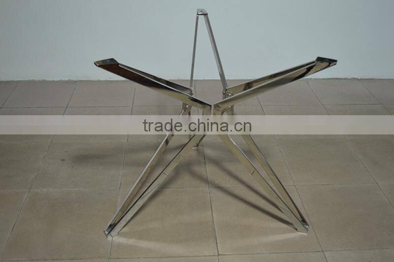 stainless steel base glass coffee table