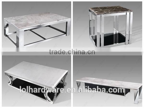 Stainless steel morden marble top offee table