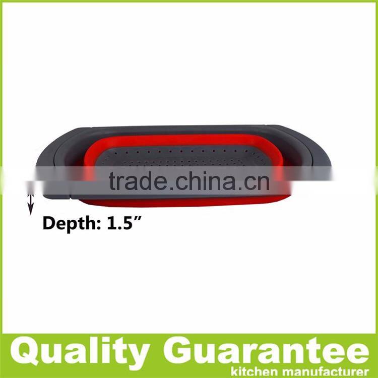 Collapsible Silicone Colander high quality silicone strainer kitchen strainer