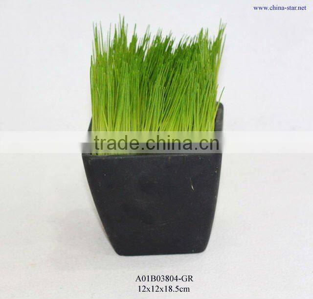 potted artificial grass