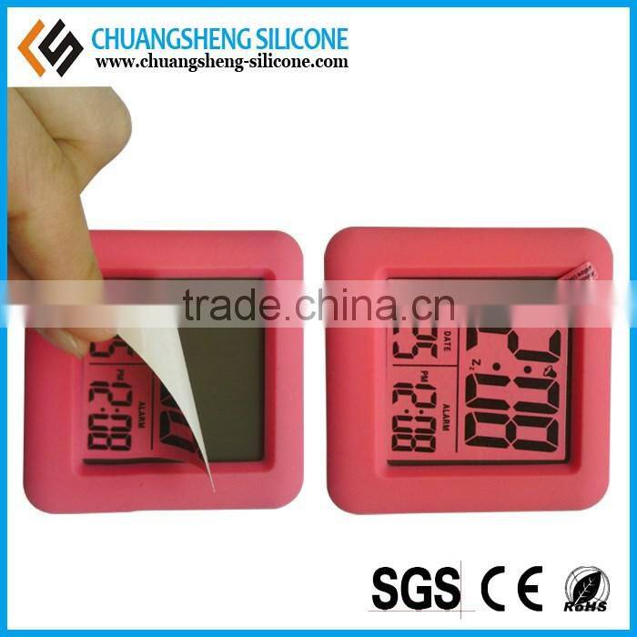 Cube shaped silicone time clock, digital table clock, anti-broken alarm clock