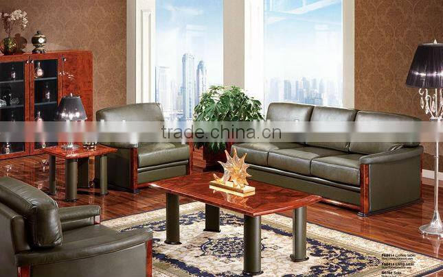 Luxury vintage office sofa,Leather business furniture office desk(BF08-0214)