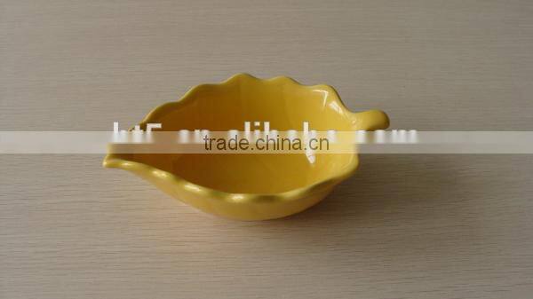 Ceramic Red Leaf promotion serving tray