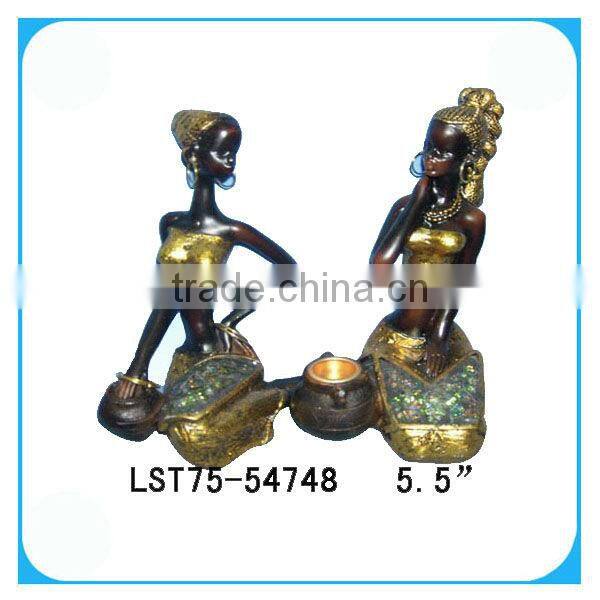 Black woman candle holders for home decoration
