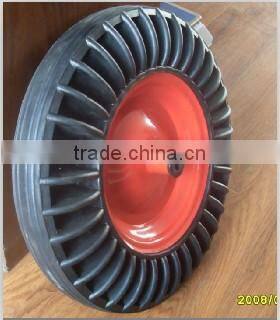 16inch diameter size metal rim airless tires for sale