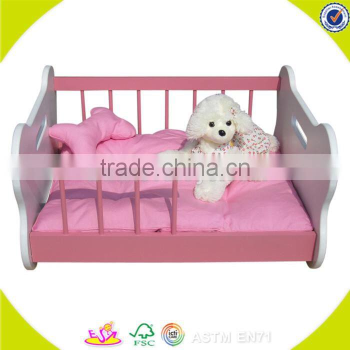 Wholesale pink cute kids wooden doll swing toy interesting toddler wooden doll swing toy W08F023