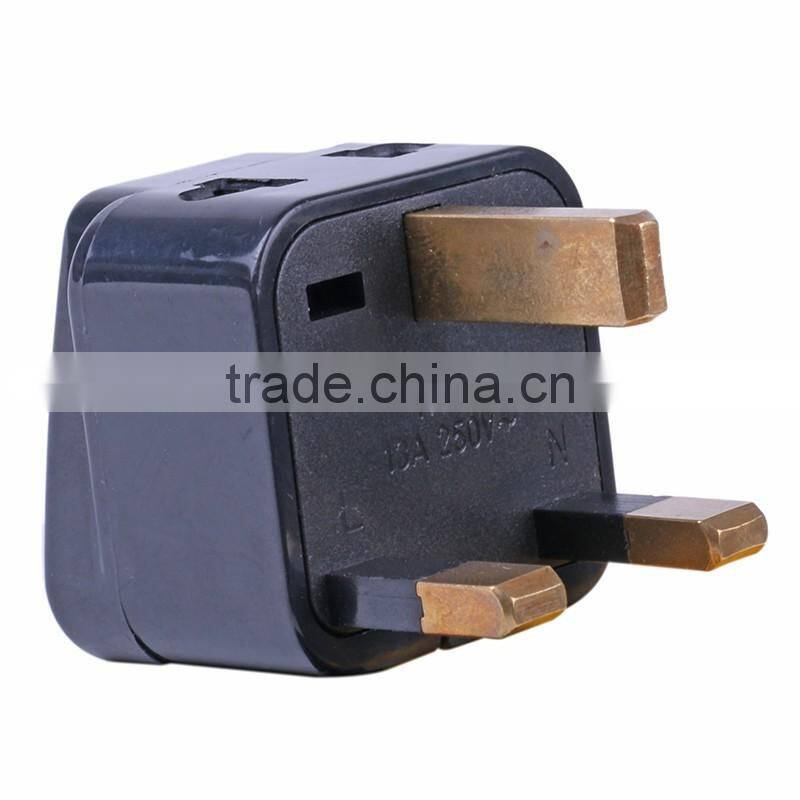 UK 3 flat pins 13A 250V AC Universal Accessory 2 sockets electrical power plug WDI-7