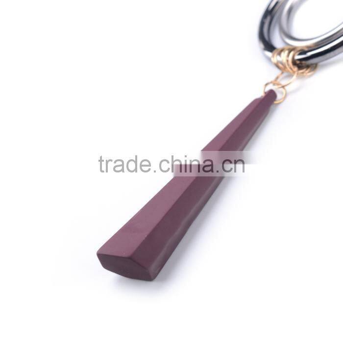 silver double hoops geometric rubber pendant necklace suede velvet leather necklace geometric long sweater necklace