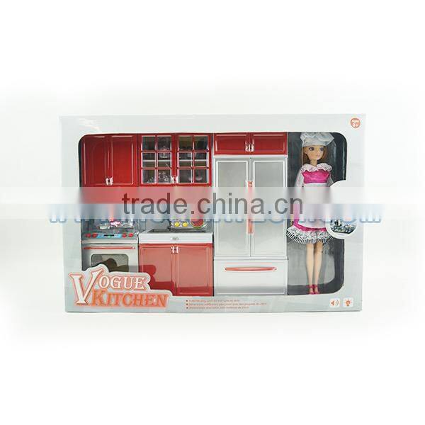 2014NEW play toy models set Intelligent kitchen toy kitchen set with Barbie doll supplier