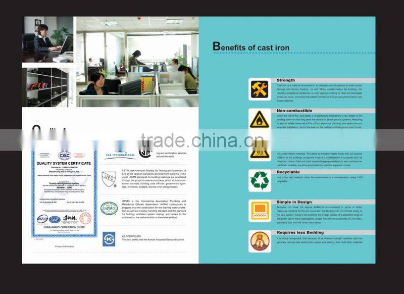 China factry ASTM A888 Cast Iron Soil Pipe Fittings