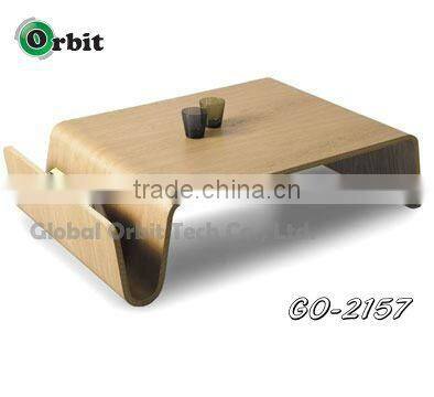 Modern design wooden tea table, living room furniture side table with shelf
