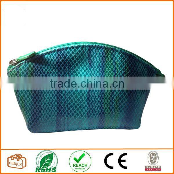 Leather Cosmetic Pouch Cool Tropics