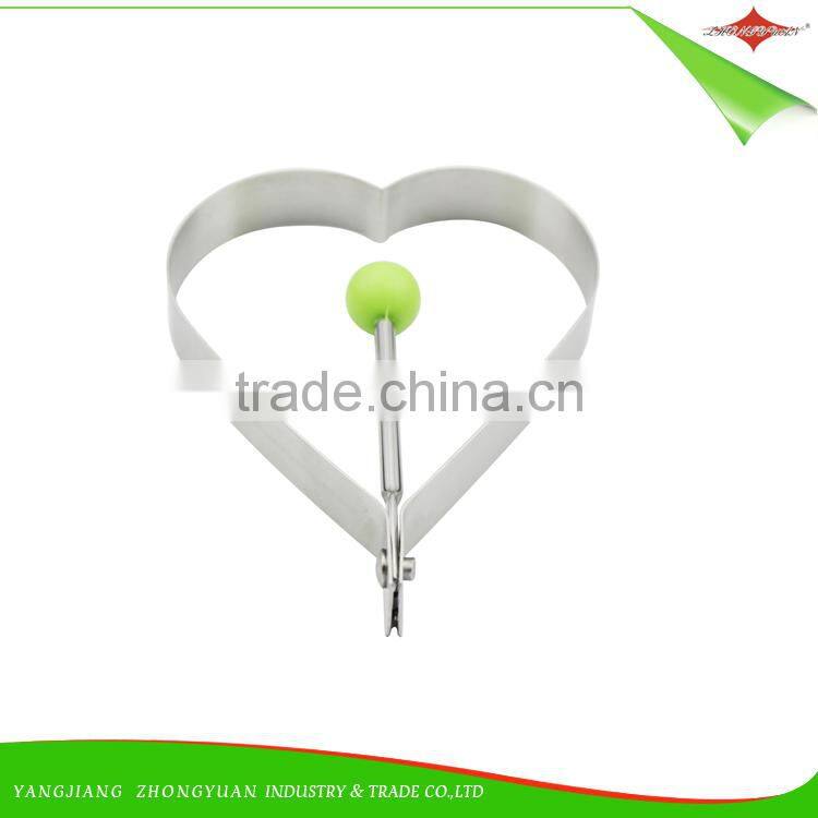 ZY-F1409 hot selling heart style egg ring pancake mold egg poacher