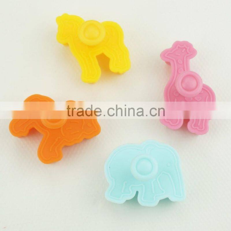 47047 4pcs Impressions animal horse elephant dear Fondant Mould Silicone Fondant Tools