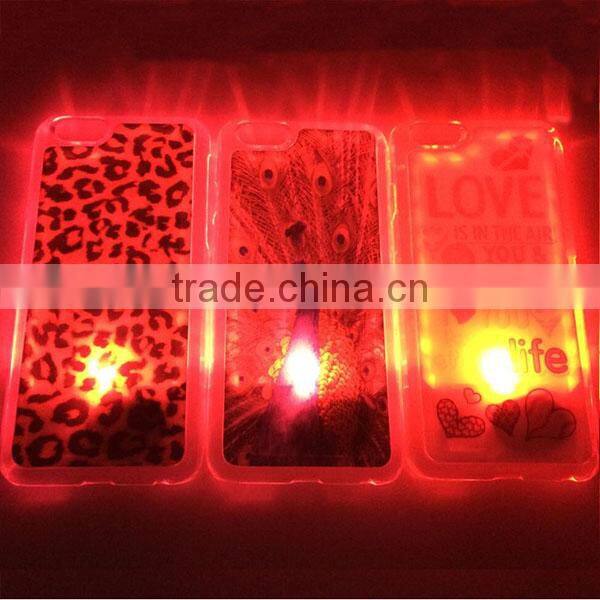 Flashing LED Cell Phone Case for iPhone 6 Flashing LED Case for iPhone 6 plus LED Cell Phone Case
