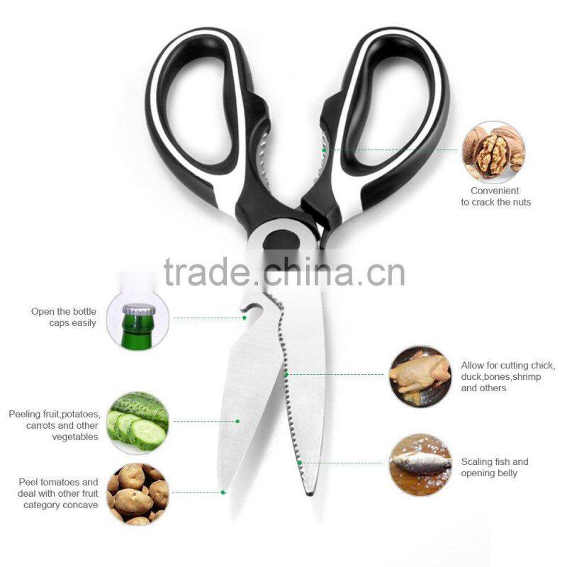 Ideal as Chicken, Poultry, Fish, Meat & Herb Scissors Heavy Duty Kitchen Shears Scissors