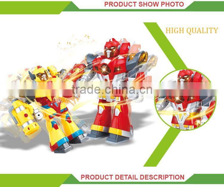 Children educational toy electric trans set fire fighting robot