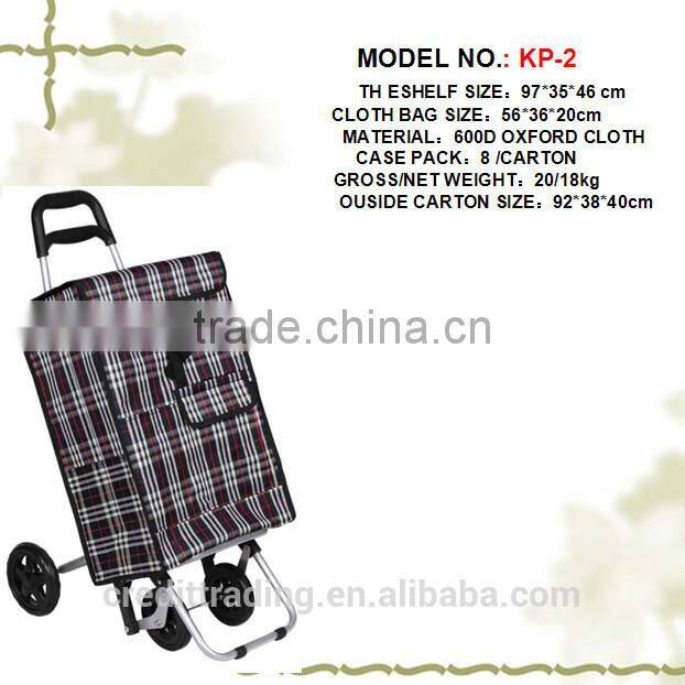 foldable shopping trolley with 4 wheels