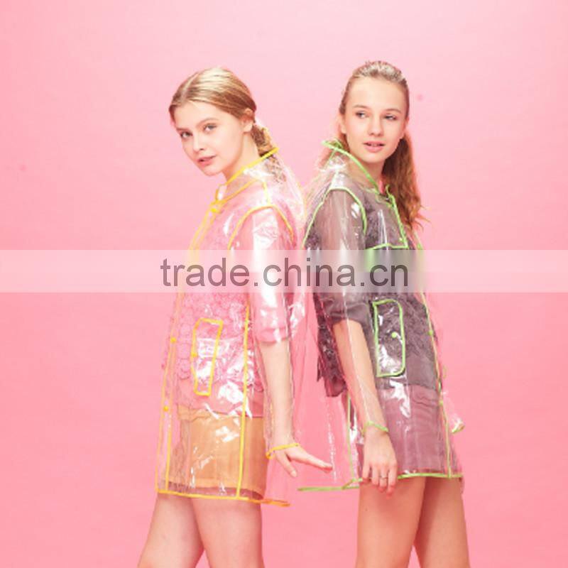 China fashion factory wholesale EVA raincoat