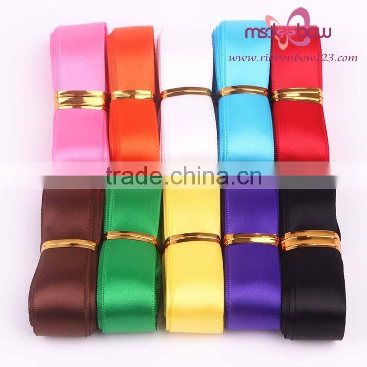 red double faced satin ribbon rose bridal flowers