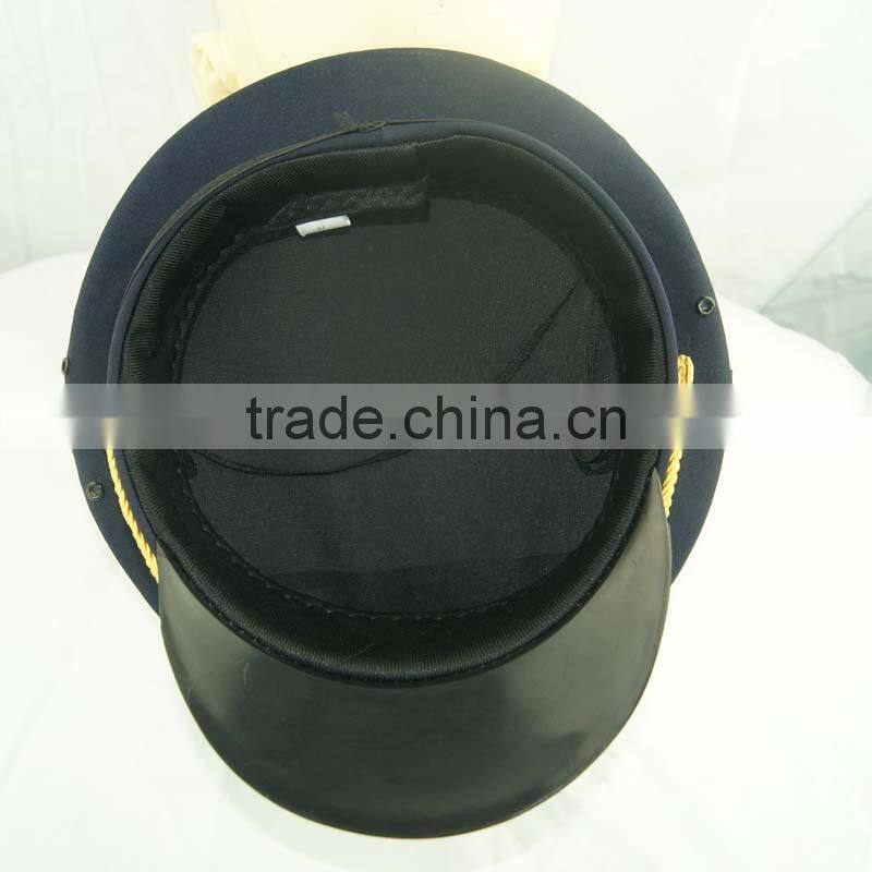 security cap airline pilot cap black military peaked cap custom