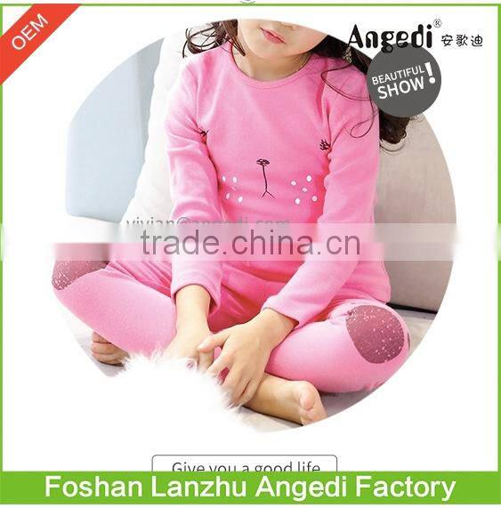 Kids wear Girls clothing lovely cotton pajamas cute designed soft night wear 2-14 year