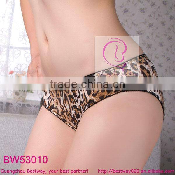 School girls dresses fashion leopard panties with back lace & bows