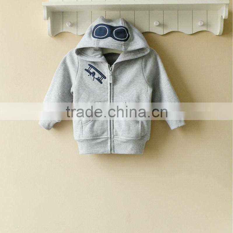 2013 baby clothing 100% cotton hooded jacket new arrival