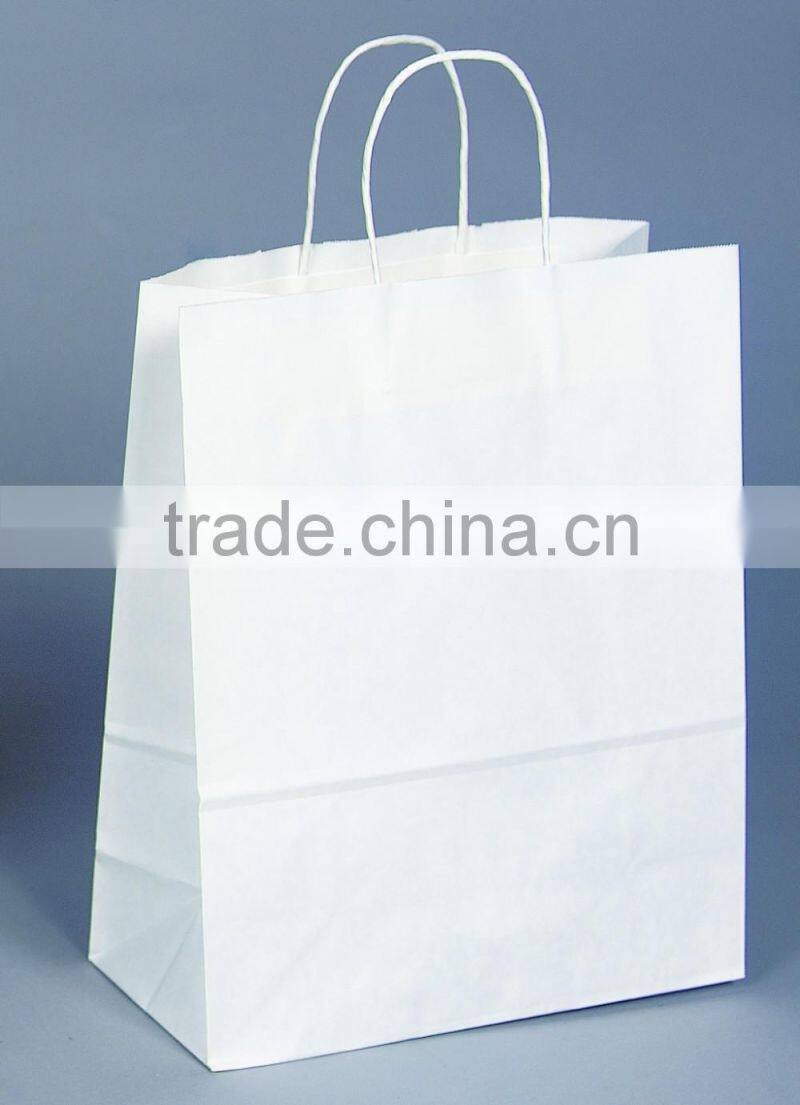 Kraft Paper Bag with logo printed and paper twisted handles