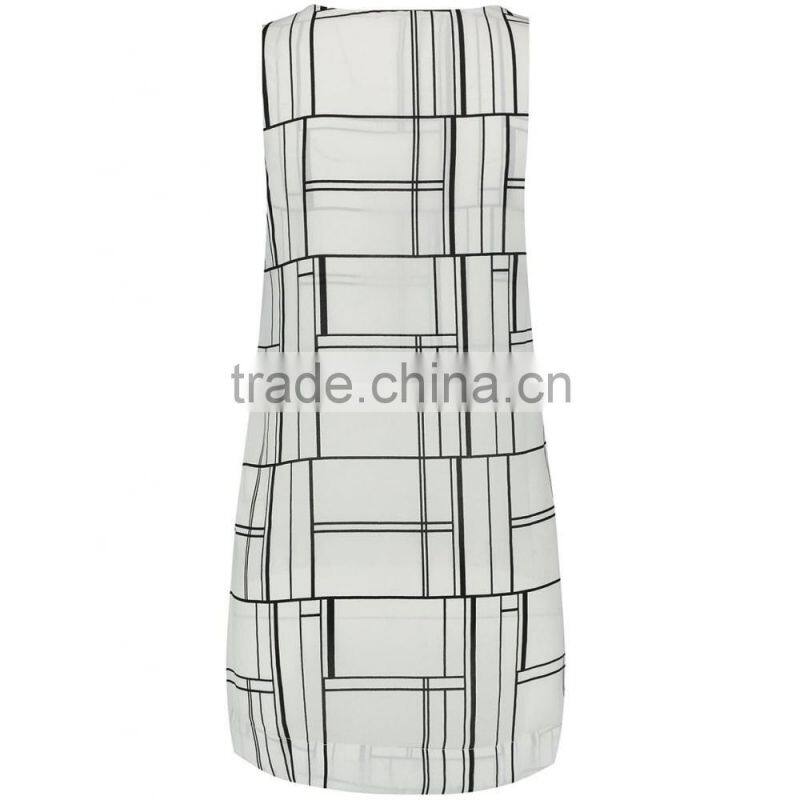 Wholesale OEM Brand Printed Chiffon Blouse Print V Neck Tunic Vest Plus Size Tops