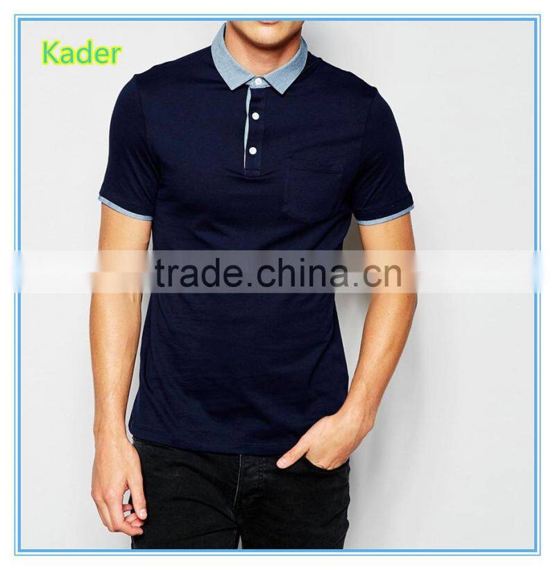 High quality plain dyed Short sleeve 100% Cotton Polo Shirt wholesale china