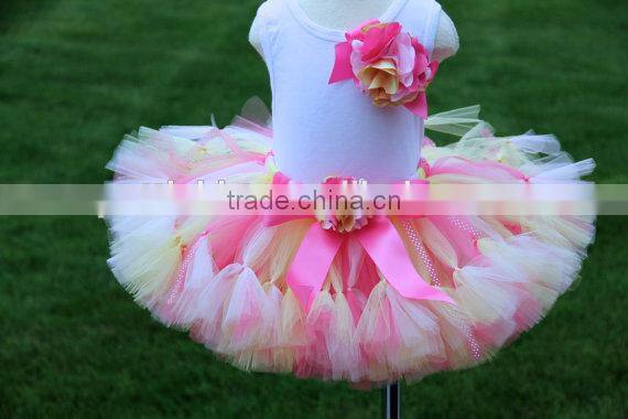 Fashion Baby Girls Party Wear Fluffy TuTu Sets Colorful Tulle TuTu Pettiskirts