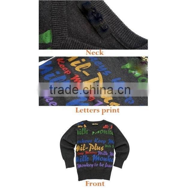 2015 colorful knitting pattern child clothing autumn