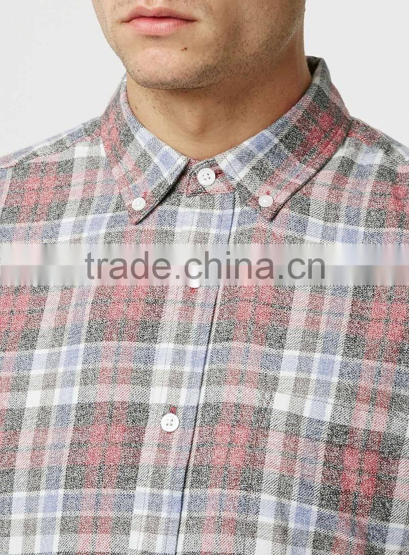 100% cotton check Long Sleeve Casual Shirt