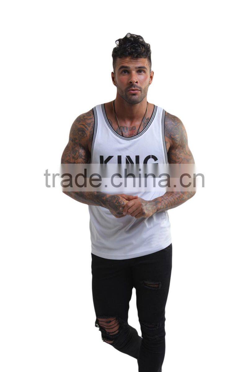 cotton with spandex stringer, mens gym stringer 2015