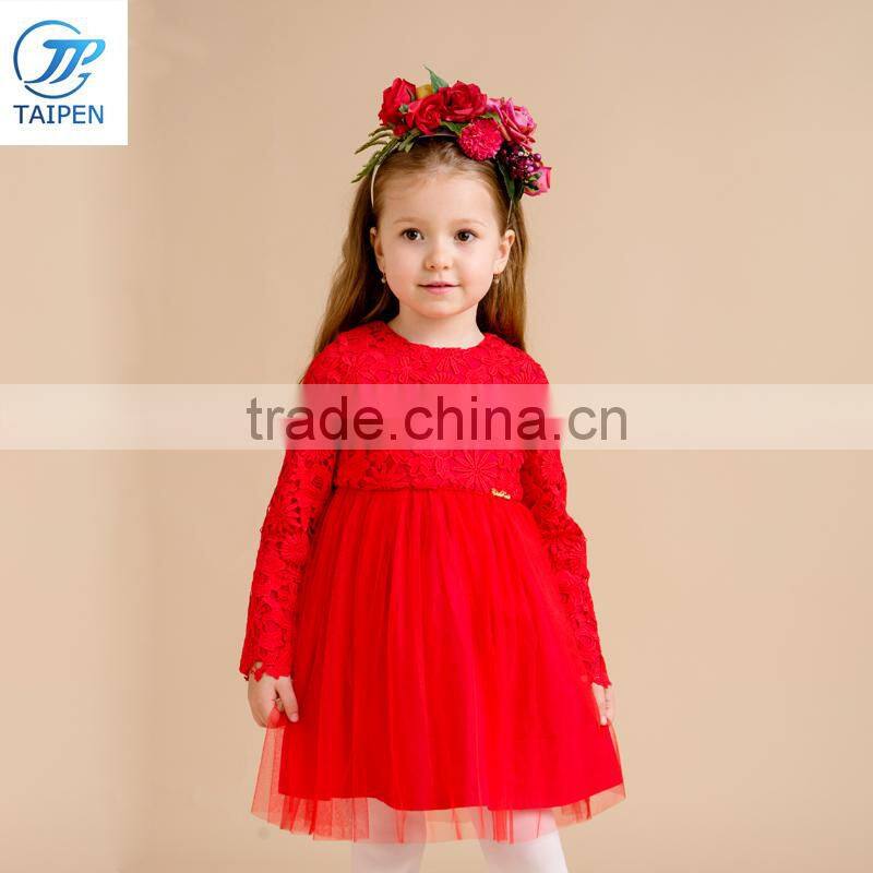 Girl's Pleated Satin Dress With Flower Printed High Quality Party Dress Designs For Girl Sleeveless Dress