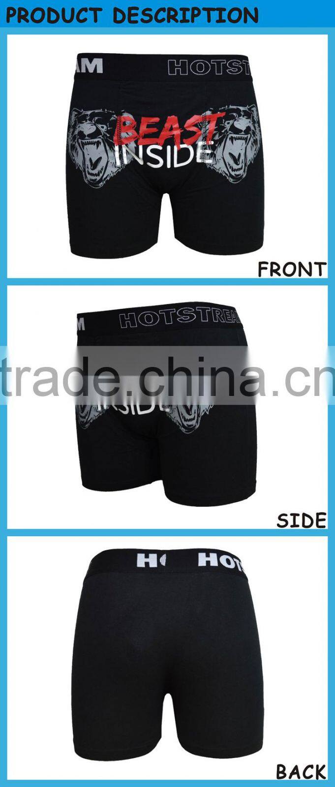 Breathable Sexy Men Spandex Cotton Short Unerwear Boxer