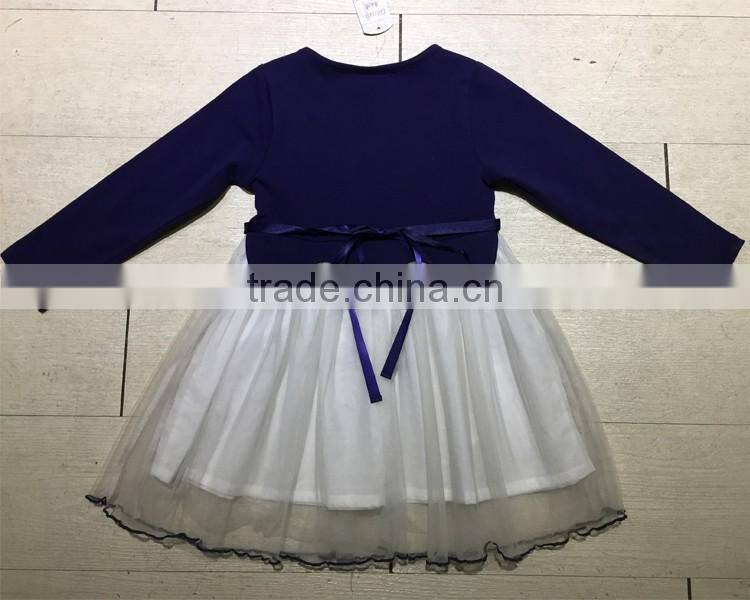 2017 Hotsale Boutique Children's Clothing Spring and Autumn Long-sleeved Girl Dress for 2-8years Kids