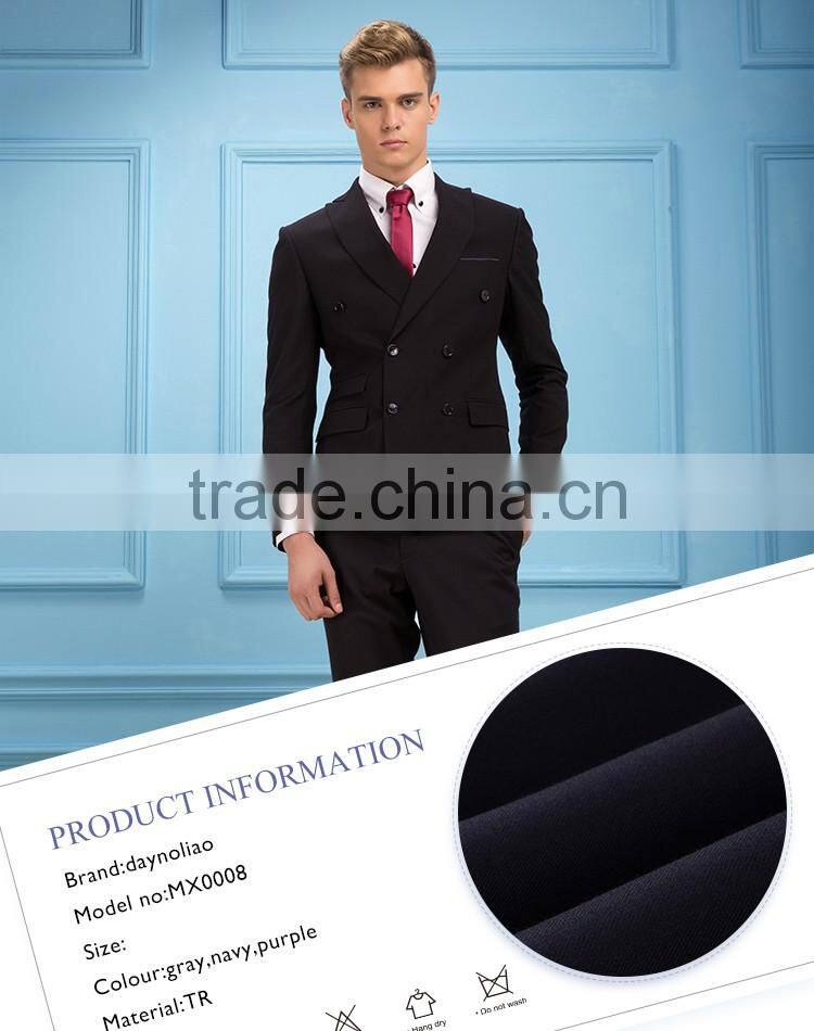 Daynoliao half lining latest design woolen slim fitted black men dress blazer designs