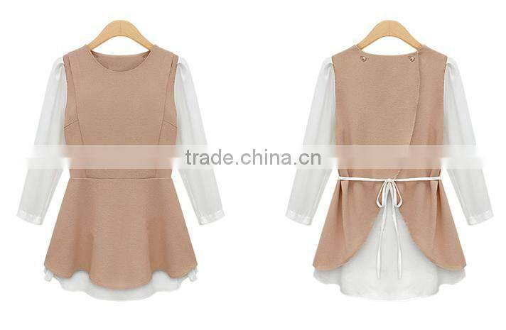 ET13007 Women's Long Sleeves Casual Chiffon T-shirts