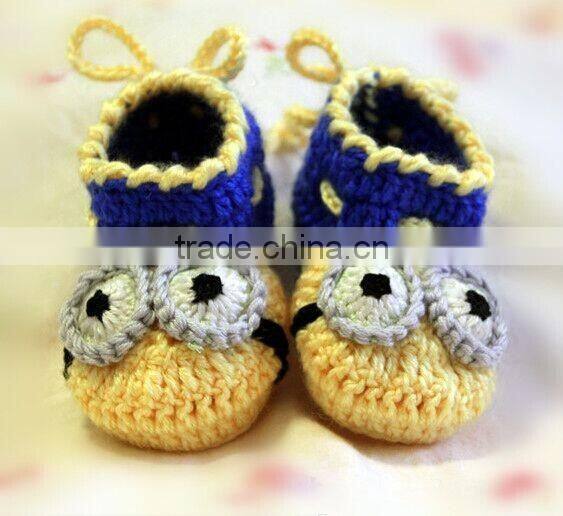 cute Minions crochet shoes baby fashion shoes kod shoes
