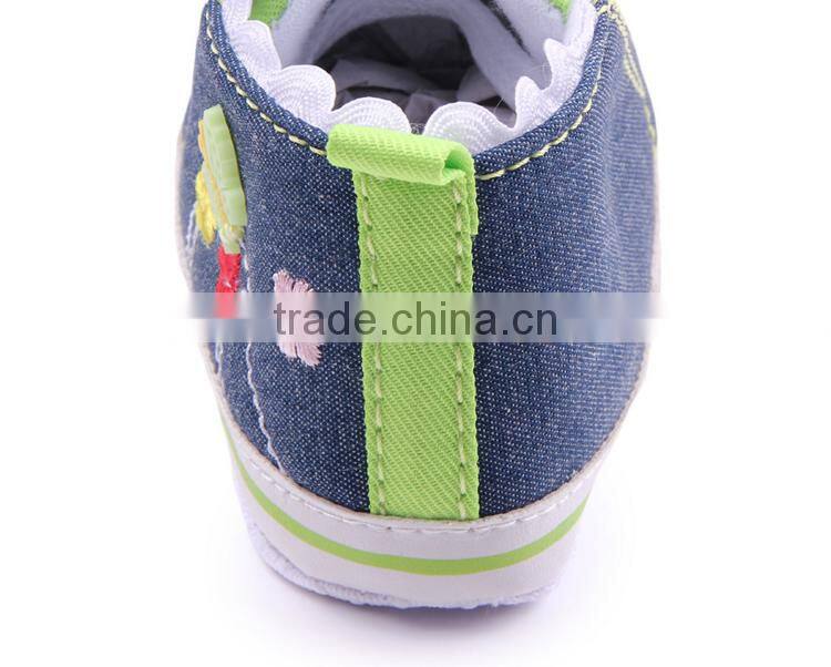 Ruffles infant toddler mori girl's sneaker soft bottom