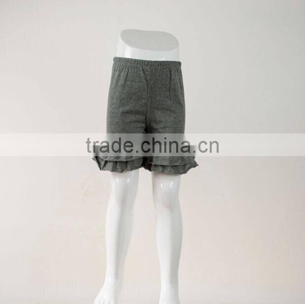 Hot sale Trousers Ruffle Leggings Wholesale girls cotton outfit! Baby clothing shorts triple ruffle pant Capri shorts pants