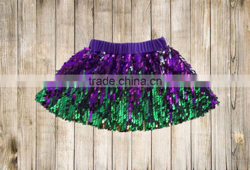 Happy new year style girl wholesale sequin skirts baby kids red girls dress