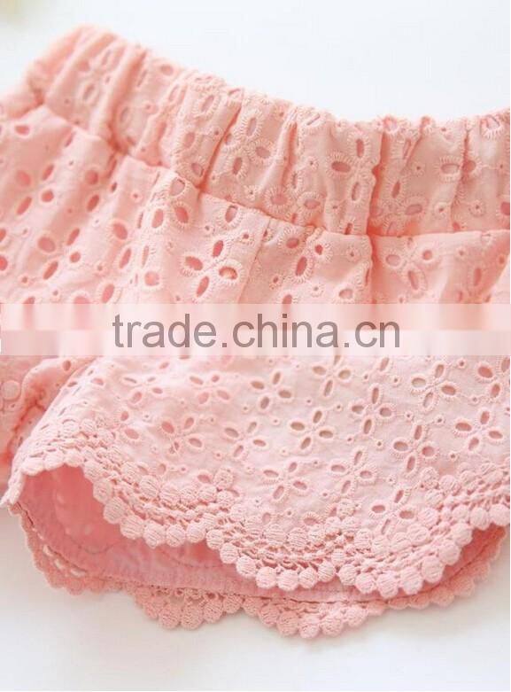 Wholesale Baby Girls Lace Sequin Cotton Shorts Childrens Boutique Clothing