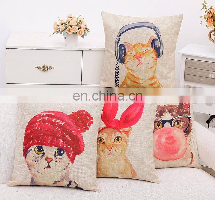 2016 Cat Pillow Decorative Throw Pillow Cushion Cover